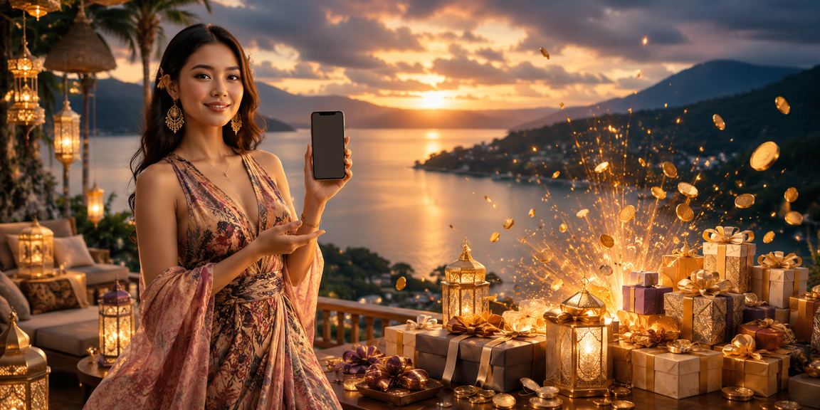 Pemain mengakses platform casino mobile di smartphone